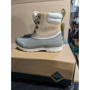 Muck Boot Co Womens 6 Originals Duck Lace Waterproof Boots Taupe Walnut